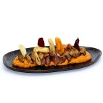 Magret de pato con crema de boniato y naranja